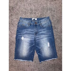 YMI Wanna Betta Butt Women's Raw Hem Jean Shorts